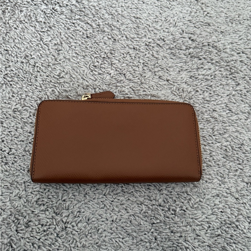 Coach Tan Leather Zip Wallet - Picture 2 of 3